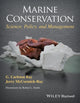 Book cover of: Marine Conservation. By: G. Carleton Ray