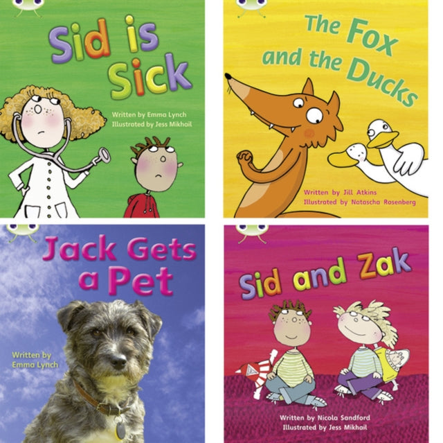 Book cover of: Learn to Read at Home with Bug Club Phonics: Pack 3 (Pack of 4 reading books with 3 fiction and 1 non-fiction). By: Emma Lynch