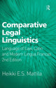 Book cover of: Comparative Legal Linguistics. By: Heikki E. S. Mattila