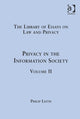 Book cover of: Privacy in the Information Society. By: Philip Leith