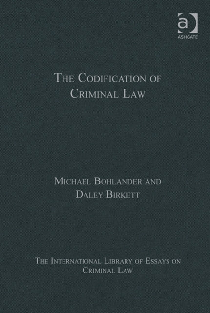The Codification of Criminal Law