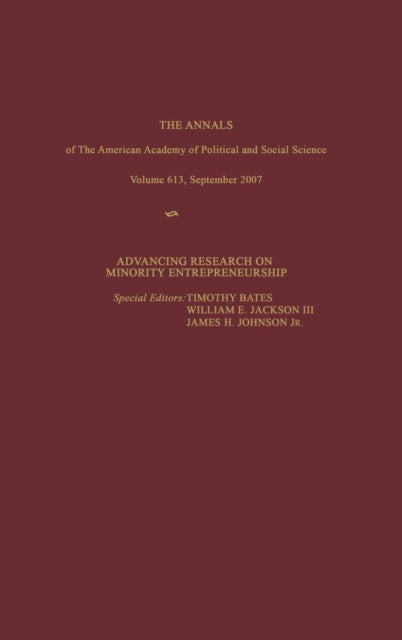 Advancing Research on Minority Entrepreneurship
