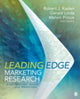 Book cover of: Leading Edge Marketing Research. By: Robert J. Kaden
