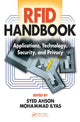 Book cover of: RFID Handbook. By: Syed A. Ahson