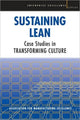 Book cover of: Sustaining Lean