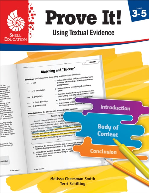 Book cover of: Prove It! Using Textual Evidence, Levels 3-5. By: Melissa Cheesman Smith