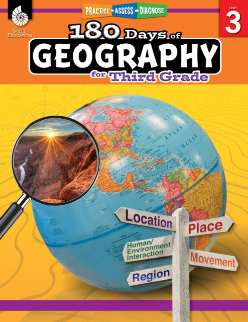 Book cover of: 180 Days™: Geography for Third Grade. By: Saskia Lacey