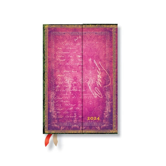 Book cover of: Emily Dickinson, I Died for Beauty (Embellished Manuscripts Collection) Mini Verso 12-month Dayplanner 2024. By: Paperblanks