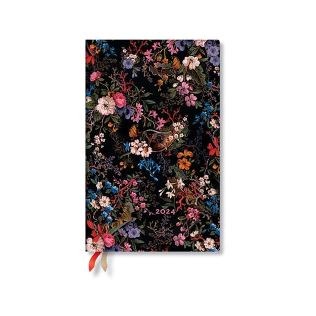 Book cover of: Floralia (William Kilburn) Maxi Horizontal 12-month Dayplanner 2024 (Elastic Band Closure). By: Paperblanks