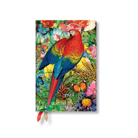 Book cover of: Tropical Garden (Nature Montages) Mini 12-month Day-at-a-Time Dayplanner 2024. By: Paperblanks