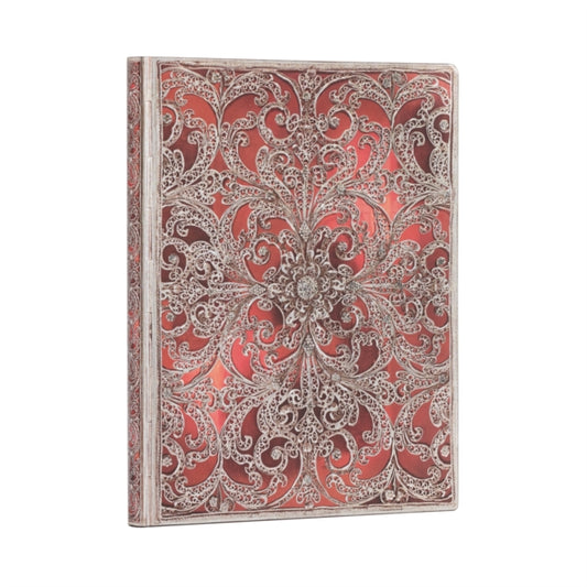 Book cover of: Garnet (Silver Filigree Collection) Ultra Unlined Softcover Flexi Journal. By: Paperblanks