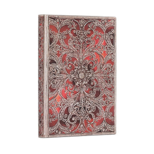Garnet (Silver Filigree Collection) Midi Lined Softcover Flexi Journal