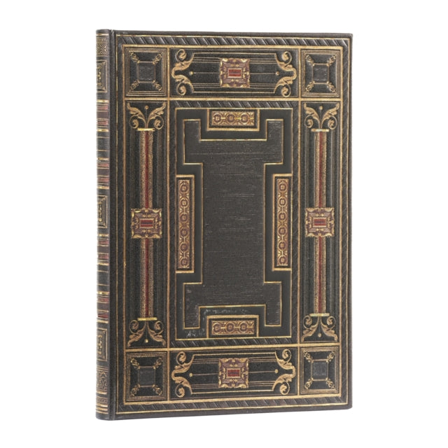 Book cover of: Onyx (Asterales) Midi Lined Hardback Journal (Elastic Band Closure). By: Paperblanks