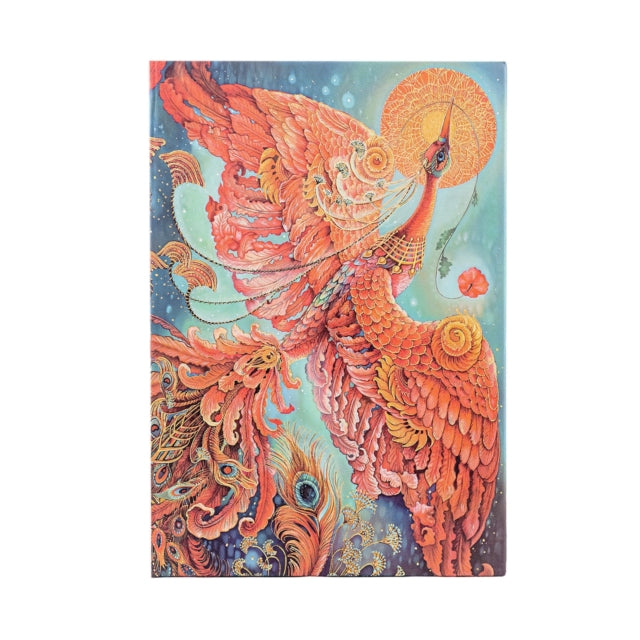 Book cover of: Firebird (Birds of Happiness) Midi Lined Hardback Journal (Elastic Band Closure). By: Paperblanks
