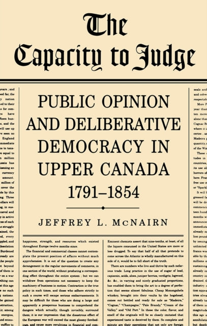 Book cover of: Capacity to Judge. By: Jeffrey L. McNairn