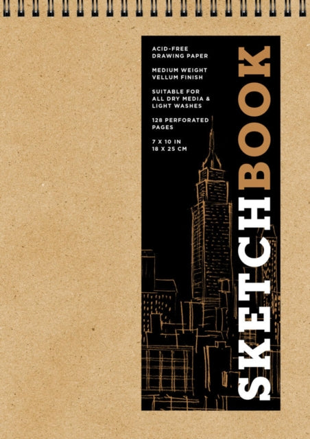 Book cover of: Sketchbook (basic medium spiral fliptop landscape Kraft). By: Inc Sterling Publishing Co.