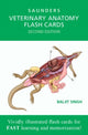 Book cover of: Veterinary Anatomy Flash Cards. By: Baljit Singh