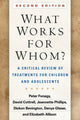 Book cover of: What Works for Whom?, Second Edition. By: Peter Fonagy
