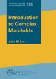 Book cover of: Introduction to Complex Manifolds. By: John M. Lee