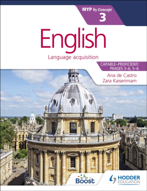 Book cover of: English for the IB MYP 3. By: Ana de Castro