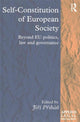 Book cover of: Self-Constitution of European Society. By: Jiri Priban