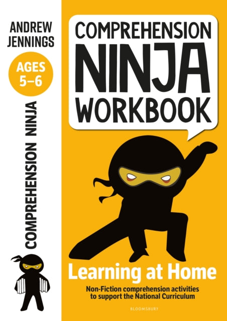 Book cover of: Comprehension Ninja Workbook for Ages 5-6. By: Andrew Jennings