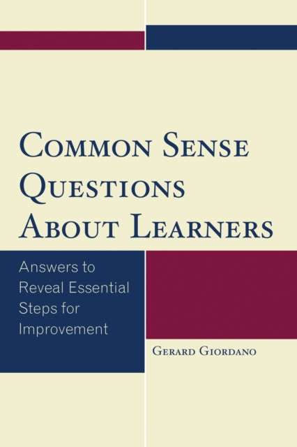 Book cover of: Common Sense Questions About Learners. By: Gerard Giordano