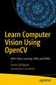 Book cover of: Learn Computer Vision Using OpenCV. By: Sunila Gollapudi