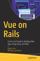 Book cover of: Vue on Rails. By: Bryan Lim