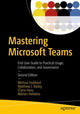 Book cover of: Mastering Microsoft Teams. By: Melissa Hubbard