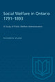 Book cover of: Social Welfare in Ontario 1791-1893. By: SPLANE