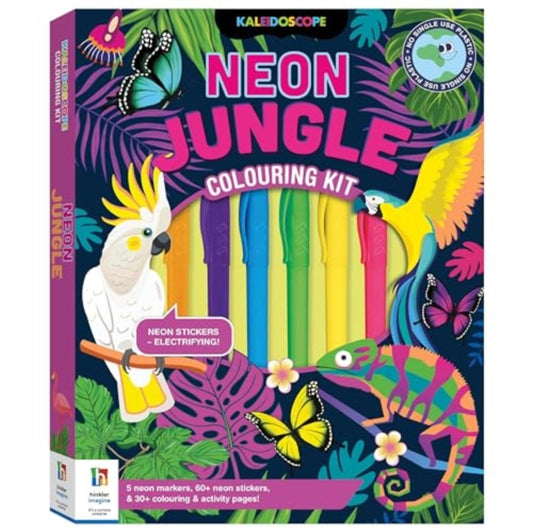 Book cover of: Kaleidoscope Colouring Kit Neon Jungle