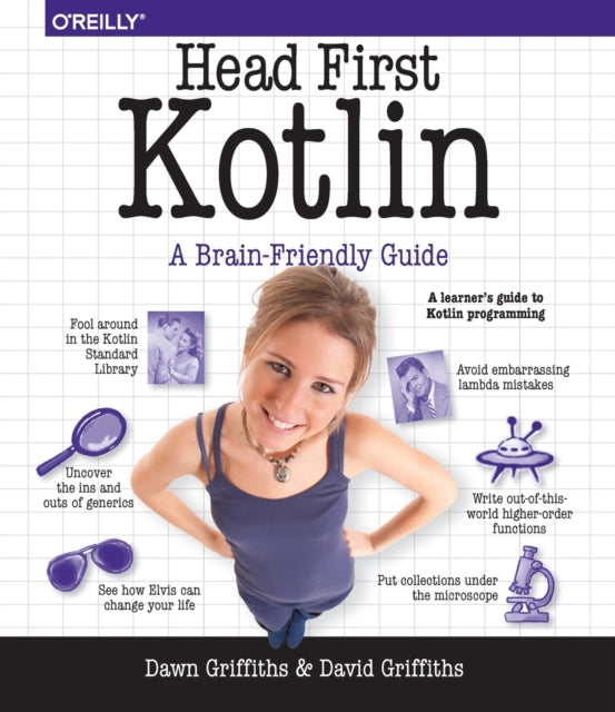 Book cover of: Head First Kotlin. By: Dawn Griffiths