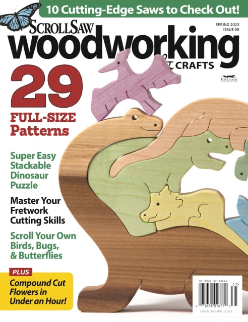 Book cover of: Scroll Saw Woodworking & Crafts Issue 90 Spring 2023