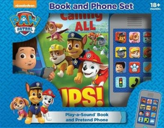 Book cover of: Nickelodeon PAW Patrol: Calling All Pups Book and Phone Sound Book Set. By: Kids PI