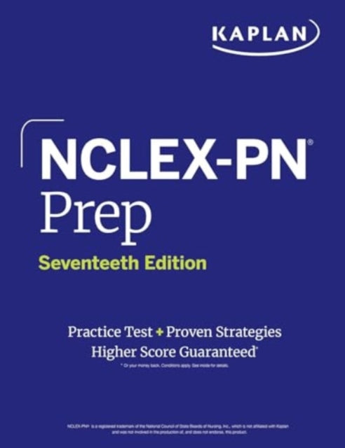 Book cover of: NCLEX-PN Prep, Seventeenth Edition (2025): Includes 1 Full Length Practice Test + Proven Strategies. By: Kaplan Nursing