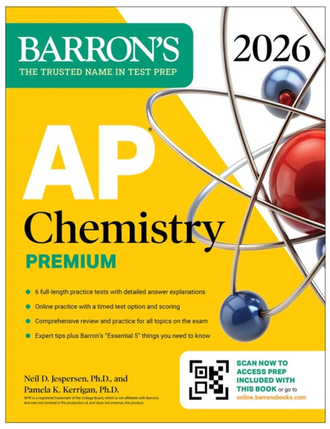 AP Chemistry Premium, 2026: Prep Book with 6 Practice Tests + Comprehensive Review + Online Practice