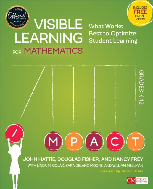 Book cover of: Visible Learning for Mathematics, Grades K-12