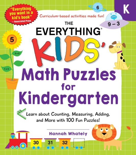 Book cover of: Everything Kids' Math Puzzles for Kindergarten. By: Hannah Whately