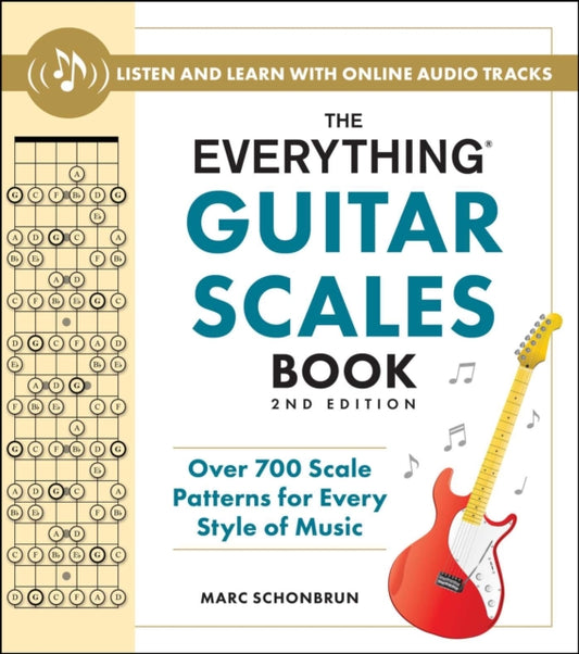 Book cover of: Everything Guitar Scales Book, 2nd Edition. By: Marc Schonbrun