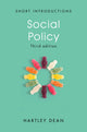 Book cover of: Social Policy. By: Hartley Dean