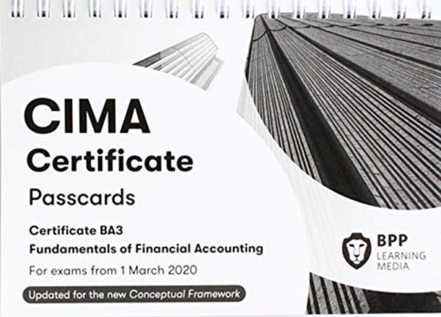 Book cover of: CIMA BA3 Fundamentals of Financial Accounting. By: BPP Learning Media