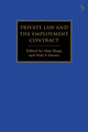 Book cover of: Private Law and the Employment Contract. By: Alan Bogg