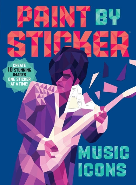 Book cover of: Paint by Sticker: Music Icons. By: Workman Workman Publishing
