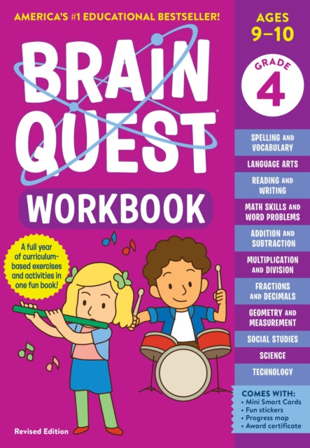 Book cover of: Brain Quest Workbook: 4th Grade (Revised Edition). By: Workman Publishing
