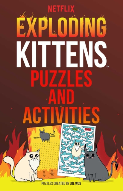 Book cover of: Exploding Kittens Puzzles and Activities. By: Exploding Kittens, LLC, L. L. C.
