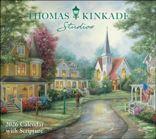 Book cover of: Thomas Kinkade Studios 2026 Deluxe Wall Calendar with Scripture