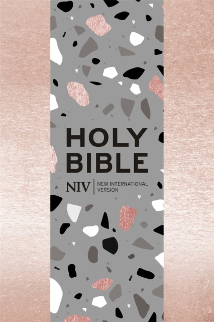 Book cover of: NIV Pocket Rose Gold Terrazzo Soft-tone Bible with Zip. By: New International Version Staff