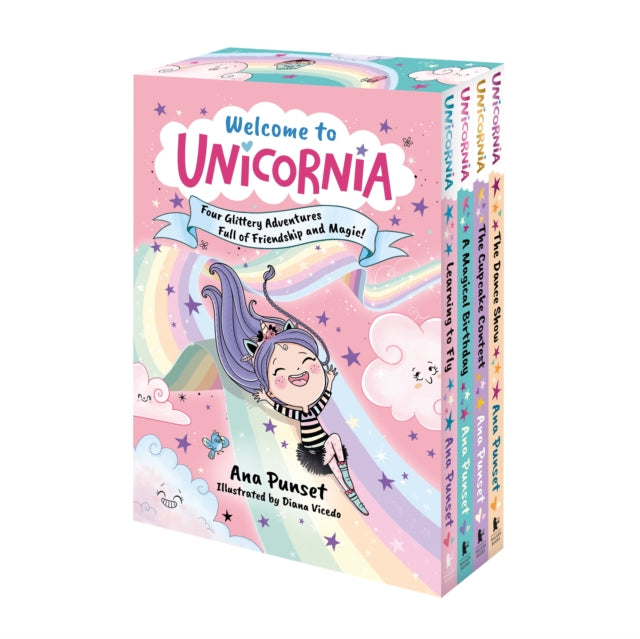 Book cover of: Welcome to Unicornia: Four Glittery Adventures Full of Friendship and Magic!
