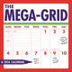 Book cover of: Mega Grid Square Wall Sunday Start Calen